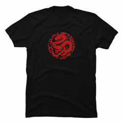 red chinese dragon shirt